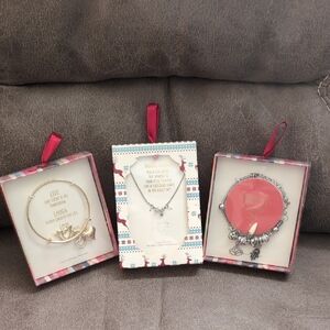 Silver Charm Bracelet Set